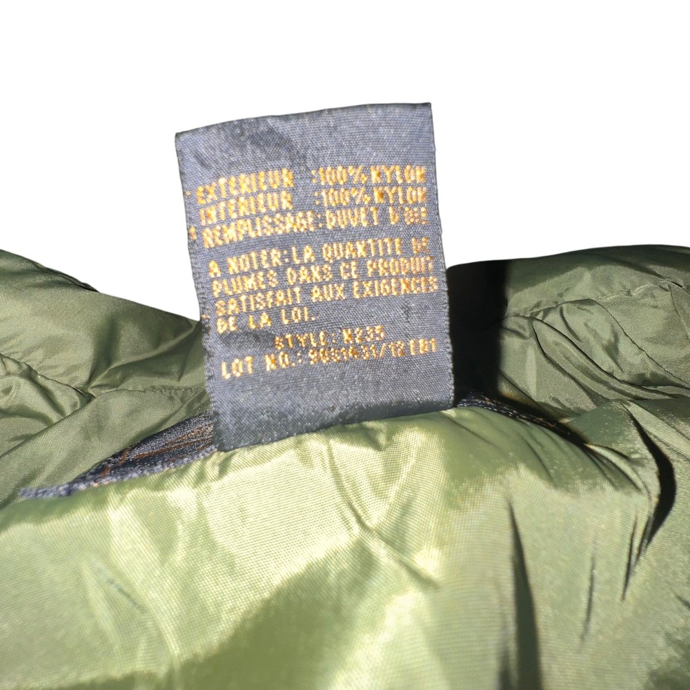 Vintage 80s 90s Eddie Bauer Goose Down Vest Diamond Quilt Pink Green M - Picture 10 of 14